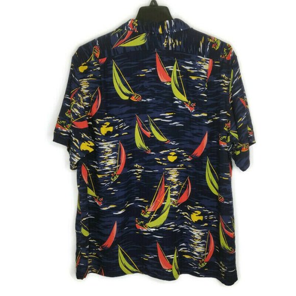 Vintage Polo Ralph Lauren Hawaiian Shirt Sailboats - Picture 2 of 7